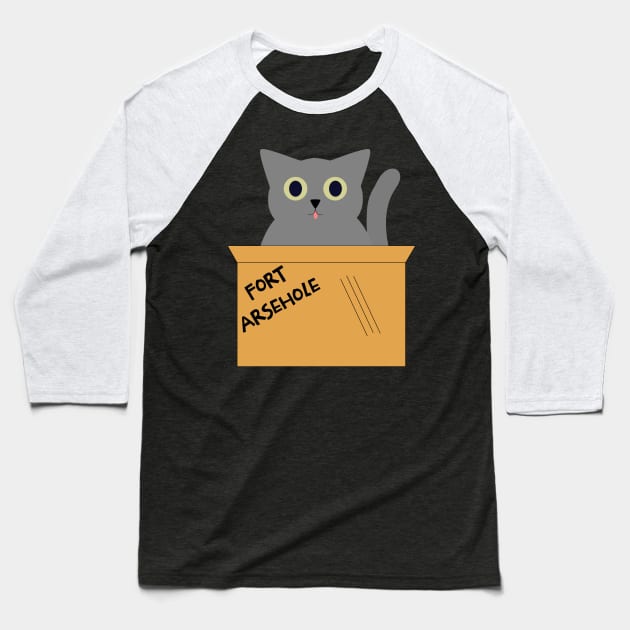 Cat's Fort Baseball T-Shirt by dflynndesigns